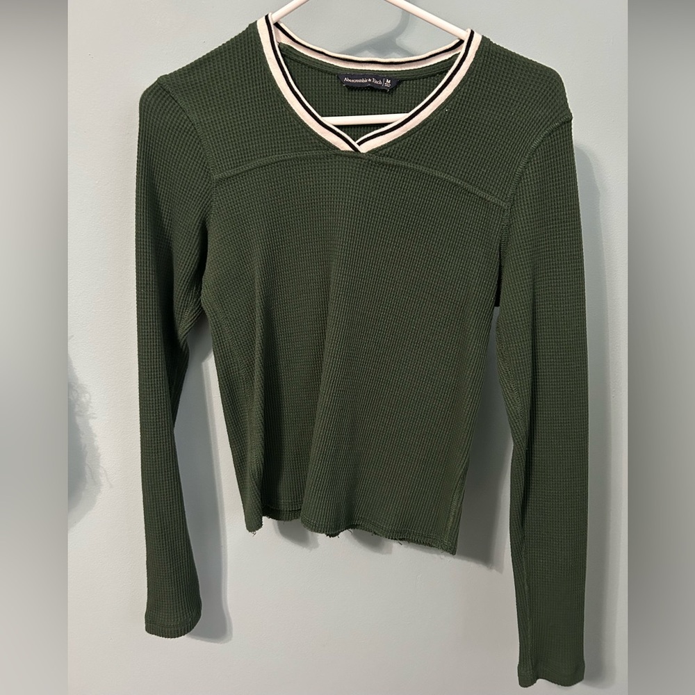 Waffle knit long sleeve